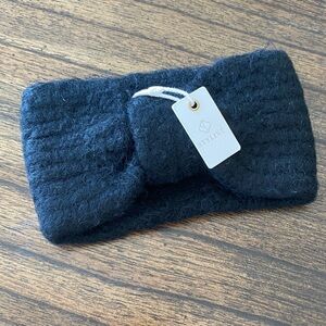 Black Bow Winter Headband